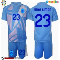 Otroške Nogometnih dresov Španija Unai Simon #23 Vratar Domači EP 2024 Kratki rokavi (+ hlače)